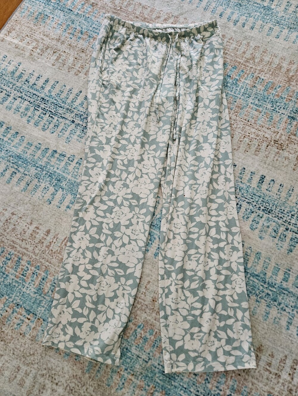 Flora Nikrooz Sage and White Floral Lounge Pants